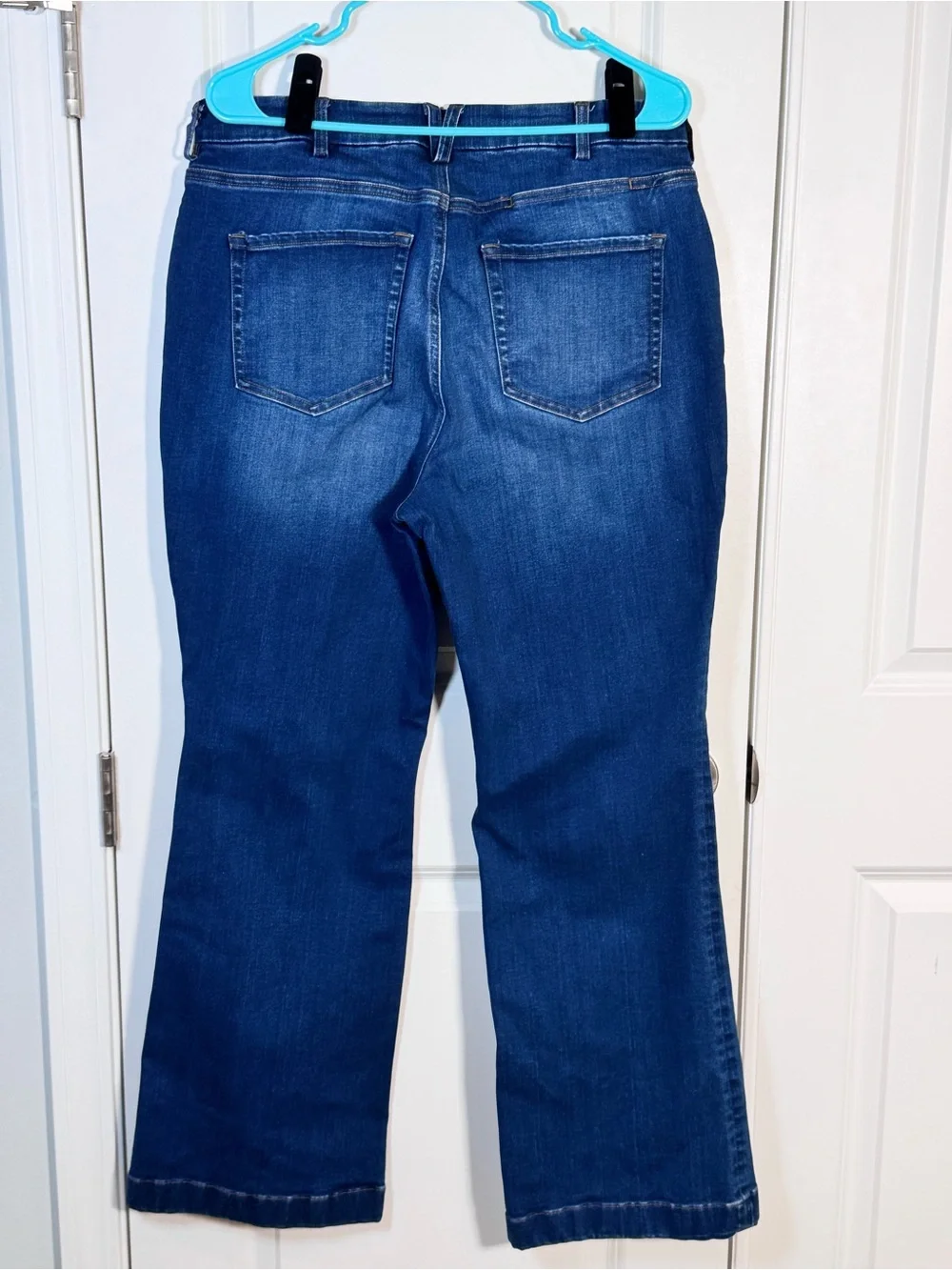 Duluth Trading Women Bootcut Jeans 14 Dark Wash Western Cowgirl Ranch Stretch